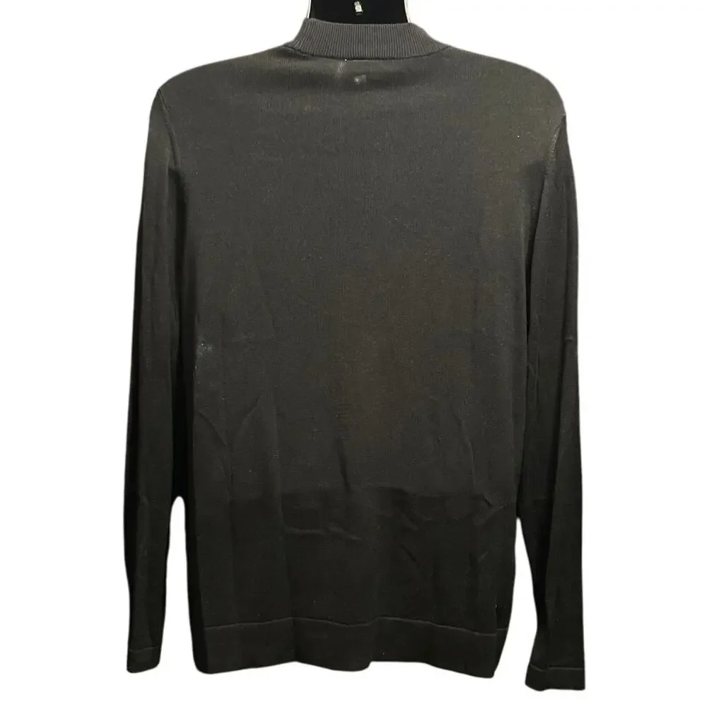 Wilke Rodriguez Black Knit Silk & Cotton Size Large Long Sleeve Sweater